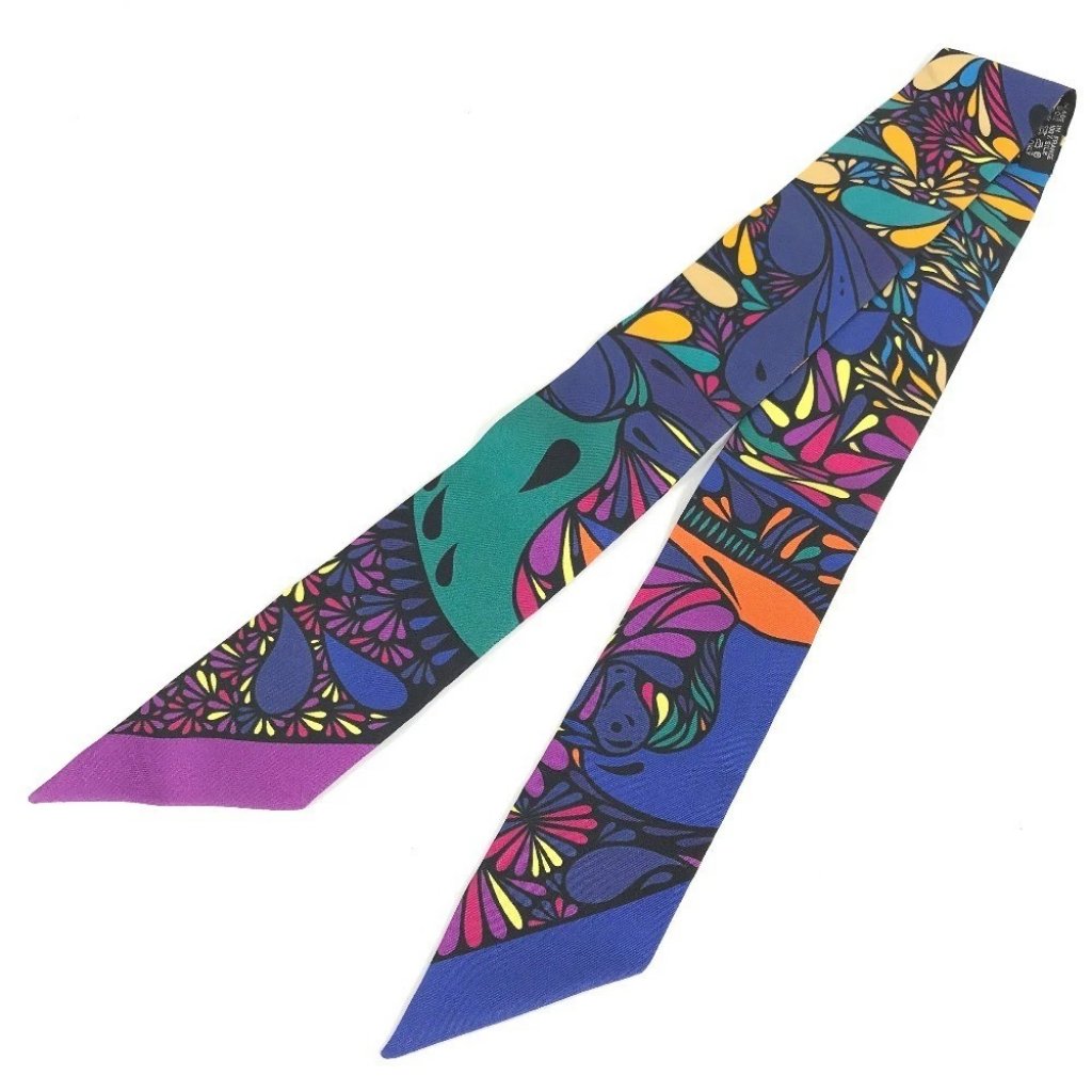 Hermes Twilly Twilly Twilly Scarf Silk Multicolore